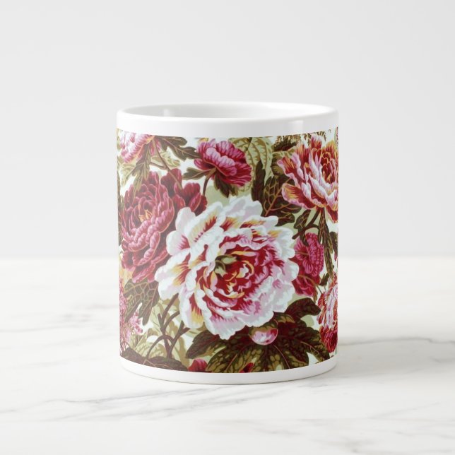 Caneca De Café Grande Tecido Philip Jacobs Mug de "Floral Burst" Grande (Frente)