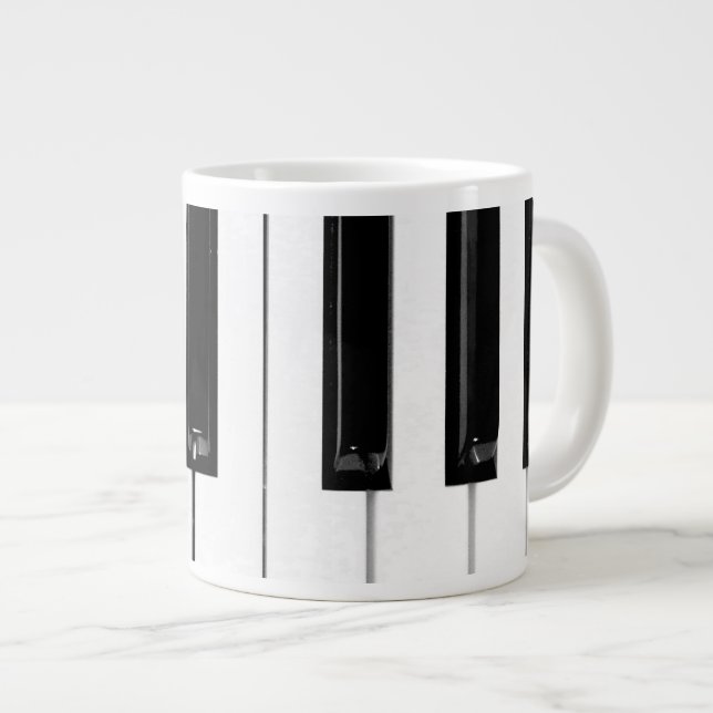 Caneca De Café Grande Teclas do teclado do Piano (Frente Esquerda)