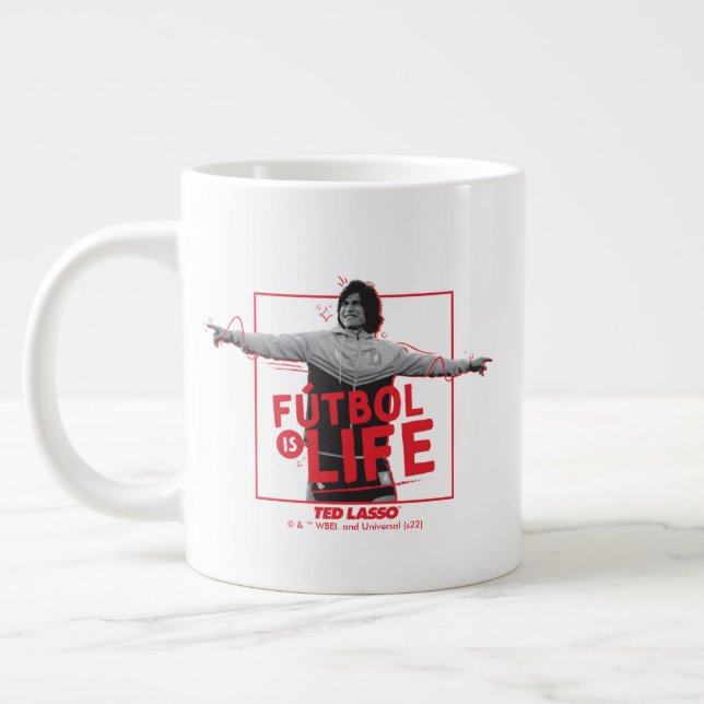 Caneca De Café Grande Ted Lasso | Dani Rojas Fútbol é a Vida (Esquerda)