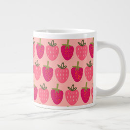 Caneca De Café Grande Tema de Frutas Vermelhas