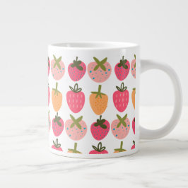 Caneca De Café Grande Tema de Frutas Vermelhas
