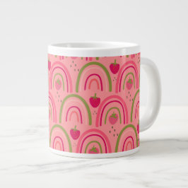 Caneca De Café Grande Tema de Frutas Vermelhas