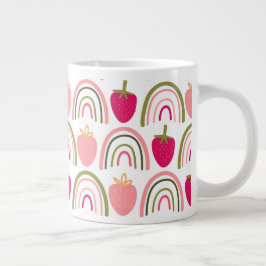 Caneca De Café Grande Tema de Frutas Vermelhas
