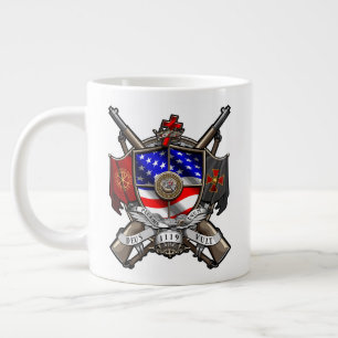 Caneca De Café Grande Templars EUA Jumbo 20oz
