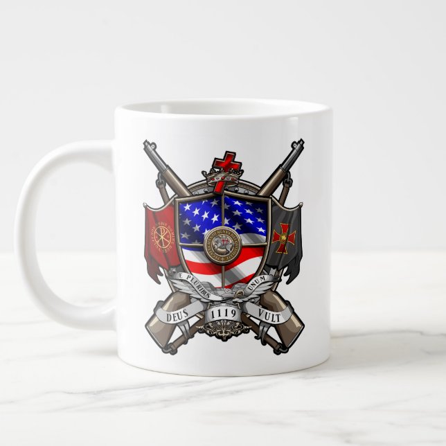 Caneca De Café Grande Templars USA Jumbo 20oz (Esquerda)