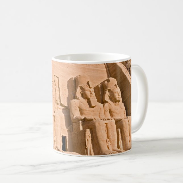 Caneca De Café Grande Templo de Abu Simbel - Ramsés II - Egito (Frente Esquerda)