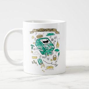 Caneca De Café Grande Tempo de Aventura "Awesomatude" BMO Sketch