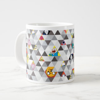 Caneca De Café Grande Tempo de Aventura | Padrão de caráter triangular