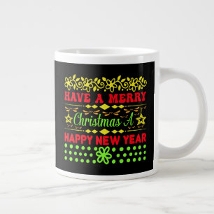 Caneca De Café Grande Tenha um Feliz Natal e um Feliz Ano Novo-65285