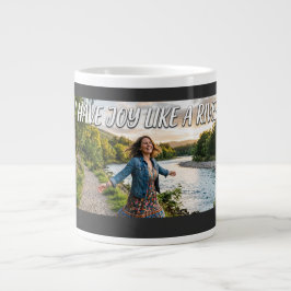 Caneca De Café Grande Tenho Alegria Como um Rio