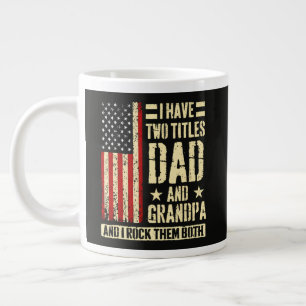 Caneca De Café Grande Tenho Dois Títulos Papai E Vovô Dia Dos Pais