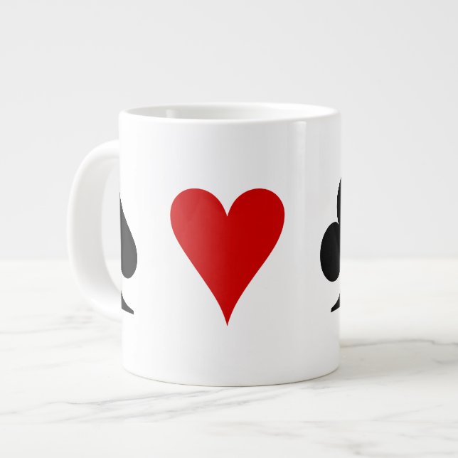 Caneca De Café Grande Ternos do cartão de jogo (Frente Esquerda)