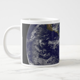 Caneca De Café Grande Terra De cheio Mostrando Uma Tempestade De Inverno