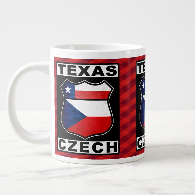 Caneca De Café Grande Texas Czech American Mug (Esquerda)