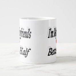 Caneca De Café Grande texto preto namorado engraçado
