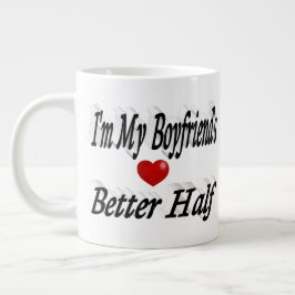 Caneca De Café Grande texto preto namorado engraçado
