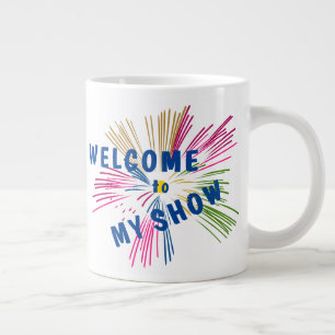 Caneca De Café Grande Textos sobre fogos de artifício