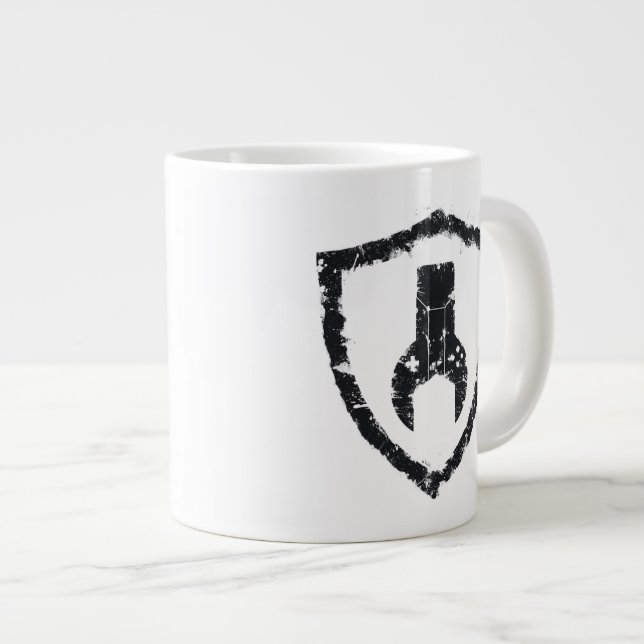 Caneca De Café Grande TGM Splattered Shield Mug (Escuro) (Frente Esquerda)