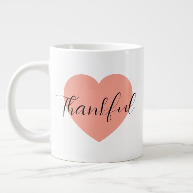 Caneca De Café Grande Thankful  (Esquerda)