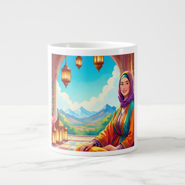 Caneca De Café Grande The Allure of Morrocan ,Women,MoroccoSpecialty Mug (Frente)