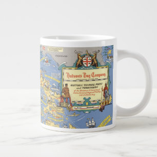 Caneca De Café Grande The Bay Company - Mapa do Canadá