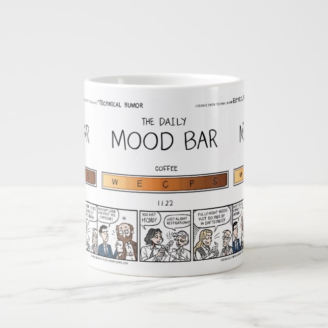 Caneca De Café Grande The Daily Mood Bar Coffee Mug (Frente)