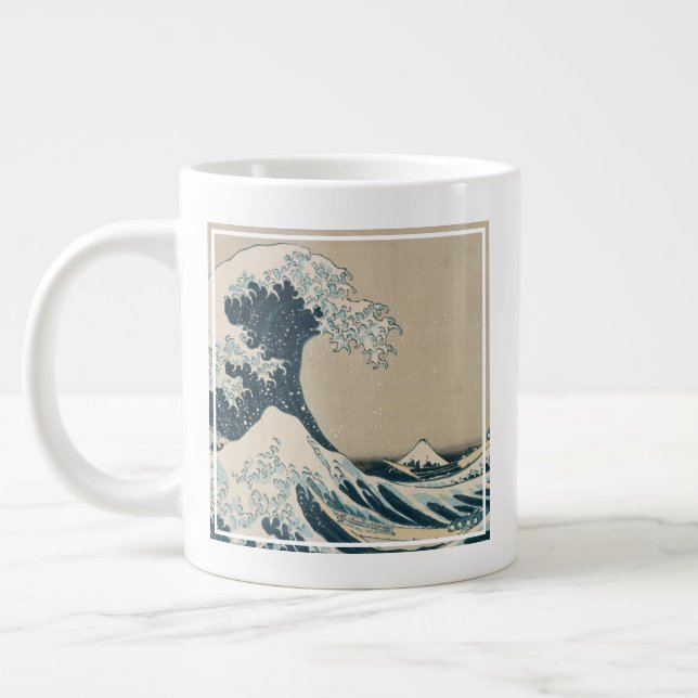 Caneca De Café Grande The Great Wave off Kanagawa (Esquerda)