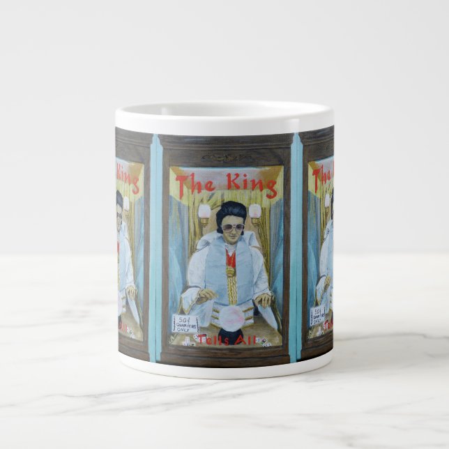 Caneca De Café Grande The King Tells All (Frente)