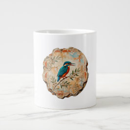 Caneca De Café Grande The Kingfisher Fragment: Pompei’s Azure Messenger 