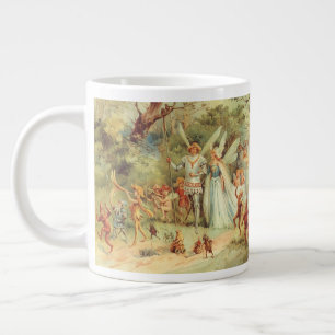 Caneca De Café Grande Thumbelina e Príncipe no Casamento, Contos de Fada