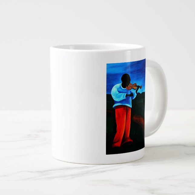 Caneca De Café Grande Ti-Jean le violoniste 2008 (Frente Esquerda)