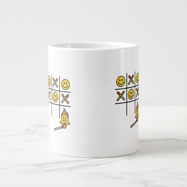 Caneca De Café Grande Tic Tac Toe Mug (Frente)