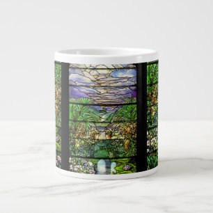 Caneca De Café Grande Tiffany Art Nouveau Vidro Jumbo Mug