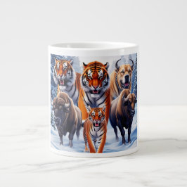 Caneca De Café Grande Tiger Buffalo Dog ao ar livre