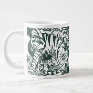 Caneca De Café Grande Tigre de Franz Marc, Arte Expressionista Vintage
