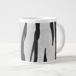 Caneca De Café Grande Tigre Impressão preto e branco
