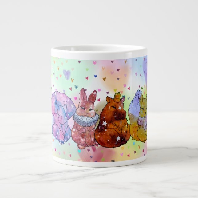 Caneca De Café Grande Tigrinhos Sortudos (Frente)