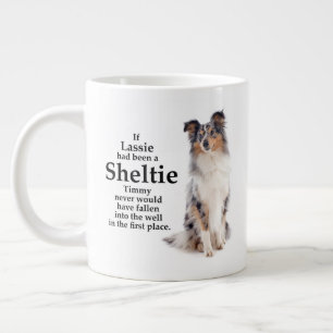 Caneca De Café Grande Timmy Blue Merle Sheltie Jumbo Mug