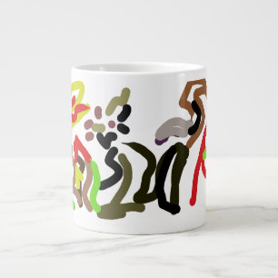 Caneca De Café Grande Tinta selvagem de lobo outono