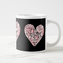 Tipografia de Coração de Amor Romântico