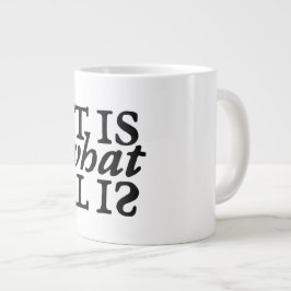 Caneca De Café Grande Tipografia "É O Que É"