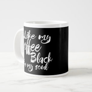 Caneca De Café Grande Tipografia Eu Gosto Do Meu Café Preto Como Minha A