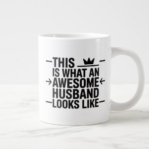 Caneca De Café Grande Tipografia Gráfica Marido Incrível