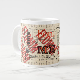 Caneca De Café Grande Tipografia Me FLommwoorde Edition