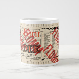 Caneca De Café Grande Tipografia Me FLommwoorde Edition