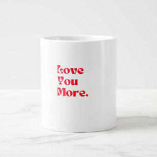 Caneca De Café Grande Tipografia Romântica Vermelha Negrito Amor Você Ma