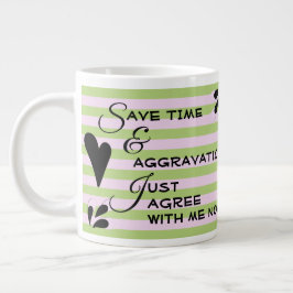 Caneca De Café Grande Tipografia Sarcástica De Humor Sobre Stripes