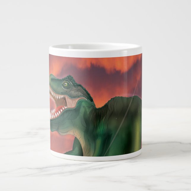 Caneca De Café Grande Tiranossauro Rex (Frente)