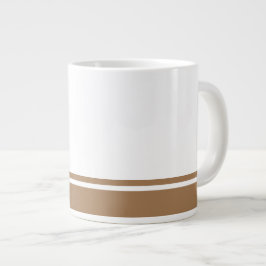Caneca De Café Grande Tiras da Corrida Inferior da Calha Marrom Mocha Br