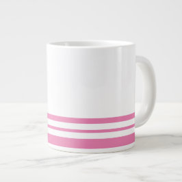 Caneca De Café Grande Tiras De Corrida Inferior Cor-De-Rosa Esportivo Em